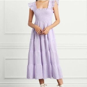 Linen lilac stripe Ellie nap dress